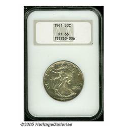1941 50C PR66 NGC. An intricately struck and esse