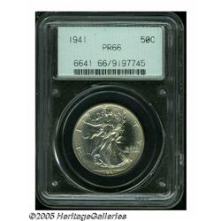 1941 50C PR66 PCGS. Carefully preserved, the cent