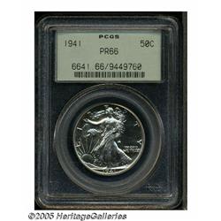 1941 50C PR66 PCGS. Fully struck, untoned, and ne