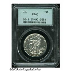 1942 50C PR65 PCGS. Essentially brilliant with so