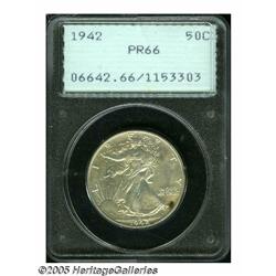 1942 50C PR66 PCGS. Blushes of deep golden-brown 