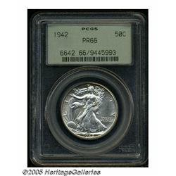 1942 50C PR66 PCGS. Fully struck, with typical fa
