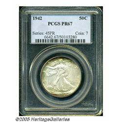 1942 50C PR67 PCGS. Russet and apricot colors fra
