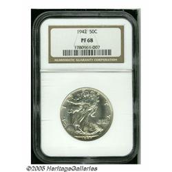 1942 50C PR68 NGC. This is a brilliant-white Supe