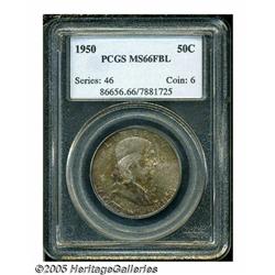 1950 50C MS66 Full Bell Lines PCGS. Deep crimson,