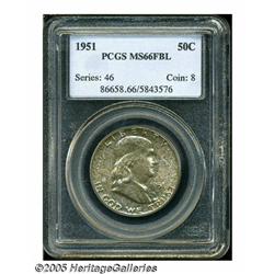 1951 50C MS66 Full Bell Lines PCGS. Deep, multico