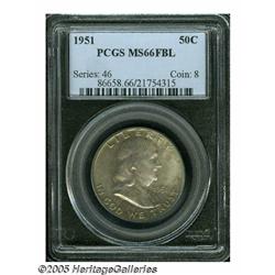 1951 50C MS66 Full Bell Lines PCGS. Speckled mult