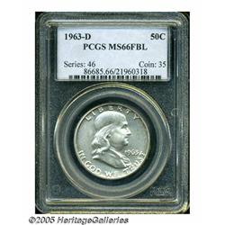 1963-D 50C MS66 Full Bell Lines PCGS. Bright and 