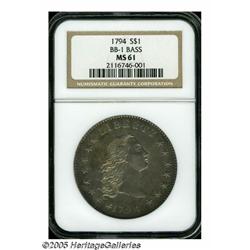 1794 S$1 MS61 NGC. Bass Collection. The late Jack