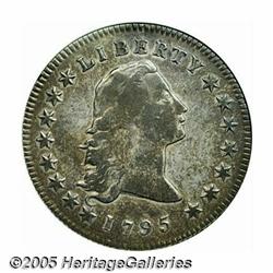 1795 S$1 Flowing Hair, Two Leaves--Cleaned--ANACS