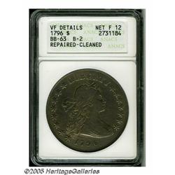 1796 S$1 Small Date, Small Letters--Repaired, Cle