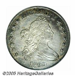 1799 S$1 AU50 ICG. B-19, BB-155, R.4. Die State I