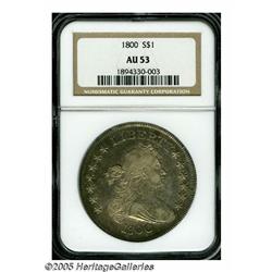 1800 S$1 AU53 NGC. B-16, BB-187, R.2. This is a r