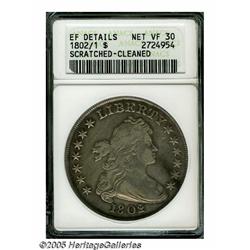 1802/1 S$1 Wide Date--Scratched, Cleaned--ANACS. 