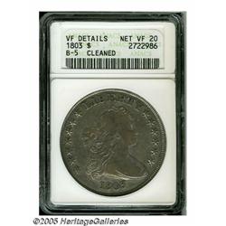 1803 S$1 Small 3--Cleaned--ANACS. VF Details, Net