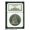 Image 1 : 1866 S$1 Motto PR61 NGC. Fully struck and essenti