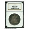 Image 3 : 1867 S$1 PR65 Cameo NGC. Mauve-brown and electric