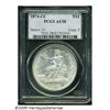 Image 1 : 1874-CC T$1 AU58 PCGS. Only the barest trace of w