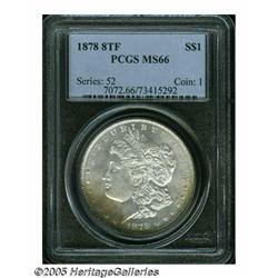1878 8TF S$1 MS66 PCGS. VAM-21. An extraordinary 