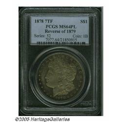 1878 7TF S$1 Reverse of 1879 MS64 Prooflike PCGS.