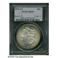 1878-CC S$1 MS65 PCGS. Well struck and highly lus