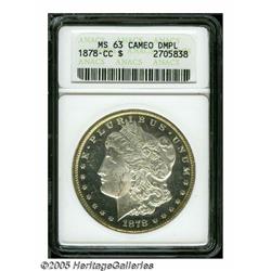 1878-CC S$1 MS63 Cameo Deep Mirror Prooflike ANAC