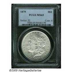 1879 S$1 MS65 PCGS. Virtually untoned, with frost