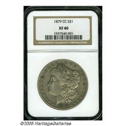 1879-CC S$1 XF40 NGC. Light to medium gray with g