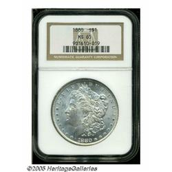 1880 S$1 MS65 NGC. Mint State specimens are readi