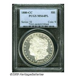 1880-CC S$1 MS64 Prooflike PCGS. Sharply struck w