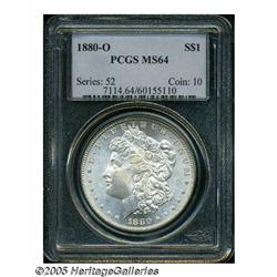 1880-O S$1 MS64 PCGS. Micro O. Well struck, lustr