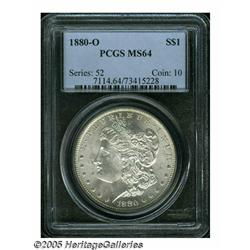1880-O S$1 MS64 PCGS. Well struck with bright sat