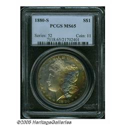 1880-S S$1 MS65 PCGS. Boldly struck and intensely