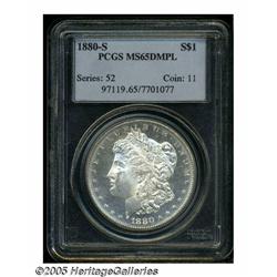 1880-S S$1 MS65 Deep Mirror Prooflike PCGS. Large