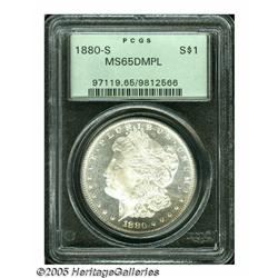 1880-S S$1 MS65 Deep Mirror Prooflike PCGS. Well 