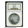 Image 1 : 1881-S S$1 MS67 NGC. Fully struck, untoned, and e