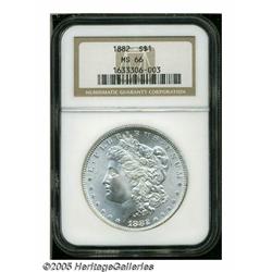 1882 S$1 MS66 NGC. A sharply struck premium Gem t