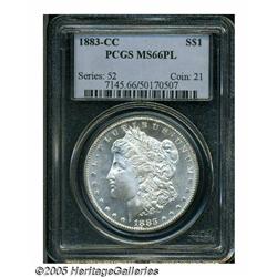 1883-CC S$1 MS66 Prooflike PCGS. A truly exceptio