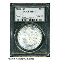 1884-CC S$1 MS66 PCGS. VAM-2. Well struck and hig