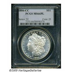 1884-CC S$1 MS66 Prooflike PCGS. Fully struck wit