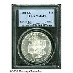 1884-CC S$1 MS66 Prooflike PCGS. Fully white, the