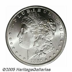 1885-CC S$1 MS66 PCGS. A beautiful, snowy-white M