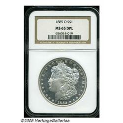 1885-O S$1 MS65 Deep Mirror Prooflike NGC. Fully 