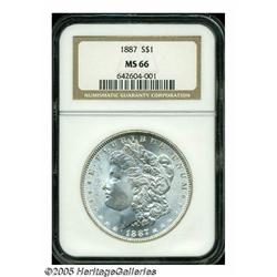 1887 S$1 MS66 NGC. Fully struck and untoned, with