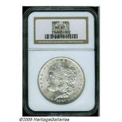 1887 S$1 MS67 NGC. A highly lustrous and essentia