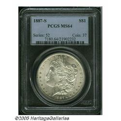 1887-S S$1 MS64 PCGS. Well struck and essentially