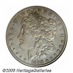 1889-CC S$1 XF45 ANACS. A moderately worn steel-g