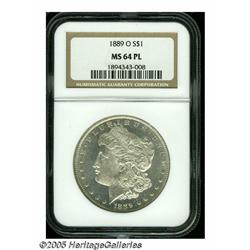1889-O S$1 MS64 Prooflike NGC. Well struck with s