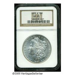 1889-S S$1 MS65 NGC. A highly lustrous Gem that h