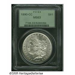 1890-CC S$1 MS63 PCGS. A lustrous and virtually b